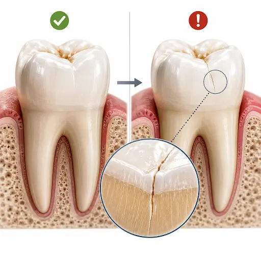 Micro-Fracture in a Tooth